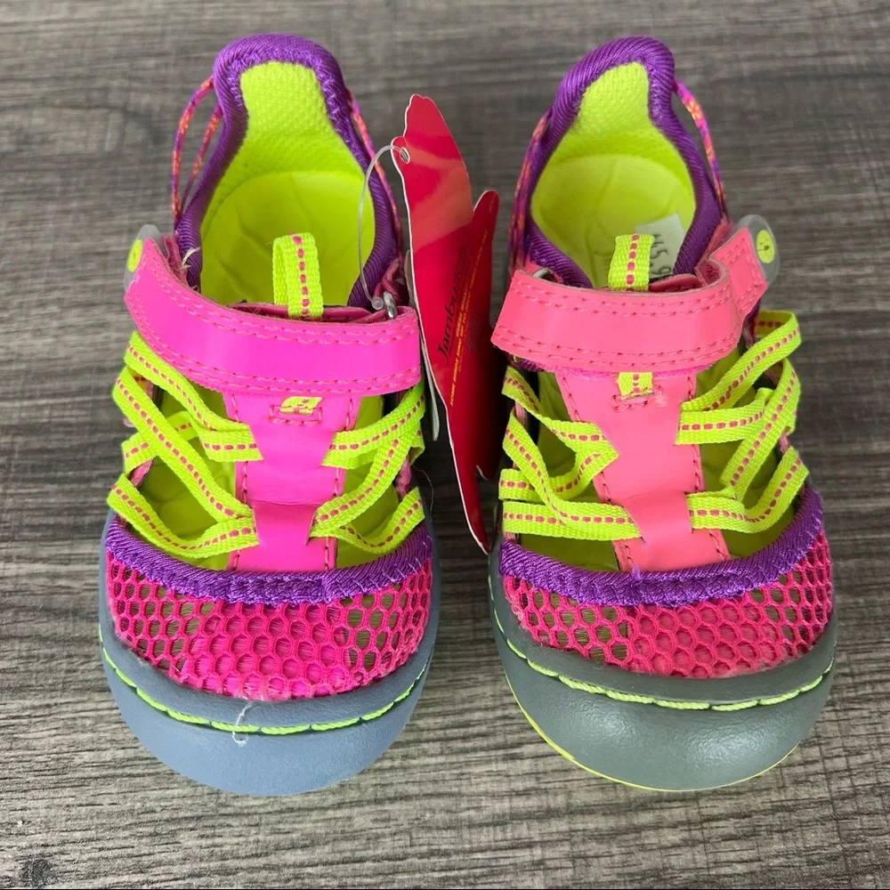 JAMBU Girls EVERLY Mesh Land and Water Ready‎ Fisherman Style Sandal Pink